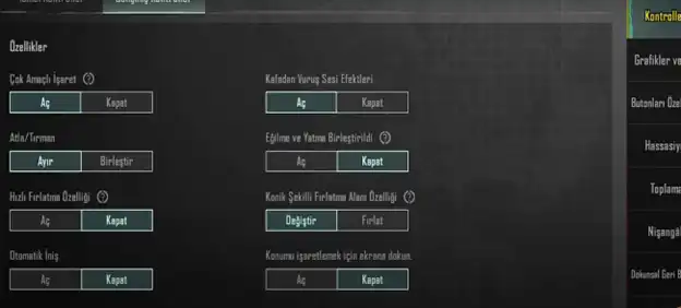 PUBG Mobile hassasiyet ayarları